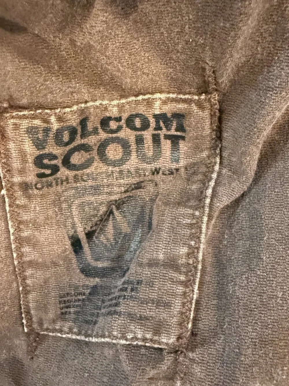 Volcom Stone Scout Y2K Retro Men’s Cargo Shorts Brown Size 34